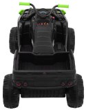 Quad XL ATV na akumulator dla dzieci Czarno-Zielony + Napęd 4x4 + Bagażnik + Wolny Start + EVA + Audio LED