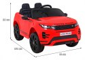 Range Rover Evoque na akumulator dla dzieci Czerwony + Pilot + Wolny Start + MP3 LED