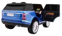 Range Rover HSE Lakierowane Autko dla 2 dzieci Niebieski + Pilot + 5-pkt pasy + Panel audio + LED
