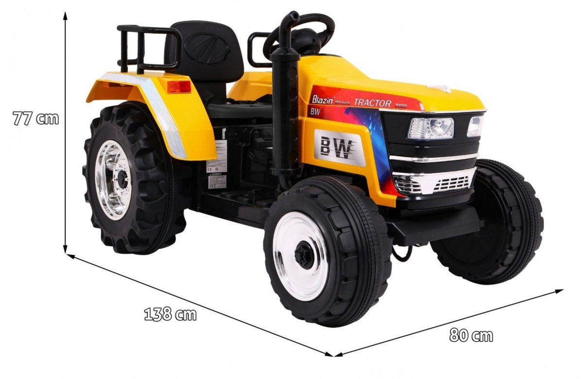 Pojazd Traktor BLAZIN BW Żółty