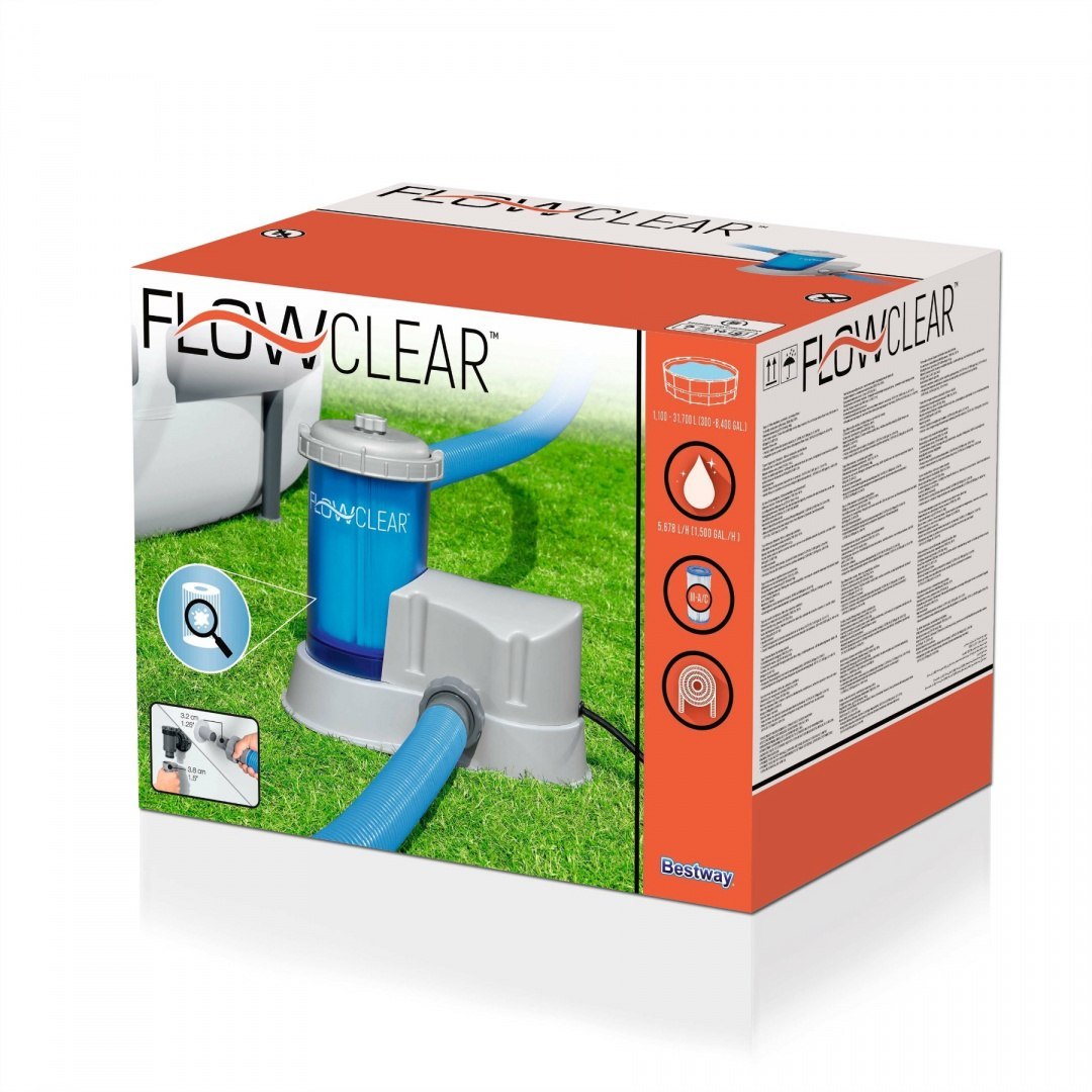 Pompa Filtrująca III 1500gal 5678L h FlowClear BESTWAY Pompa Filtrująca III 1500gal 5678L h FlowClear BESTWAY
