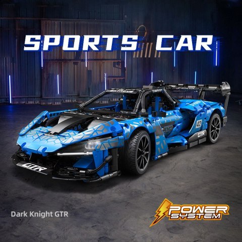 Klocki techniczne CaDA 2088 el. Wyścigowe auto Dark Knight GTR dla dzieci 8+ Klocki techniczne CaDA 2088 el. Wyścigowe auto Dark Knight GTR dla dzieci 8+