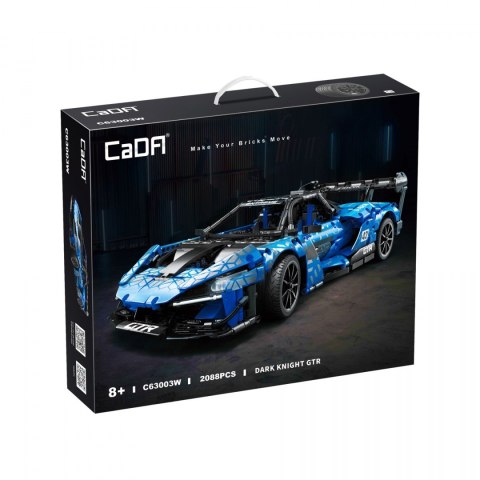 Klocki techniczne CaDA 2088 el. Wyścigowe auto Dark Knight GTR dla dzieci 8+ Klocki techniczne CaDA 2088 el. Wyścigowe auto Dark Knight GTR dla dzieci 8+