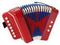 Akordeon Instrument Dla Małego Muzyka Czerwony