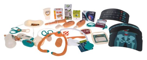 Zestaw lekarski dla dzieci 3+ Wózek + panel RTG 29 el. Radiolog Dentysta Okulista Pielęgniarka Zestaw lekarski dla dzieci 3+ Wózek + panel RTG 29 el. Radiolog Dentysta Okulista Pielęgniarka