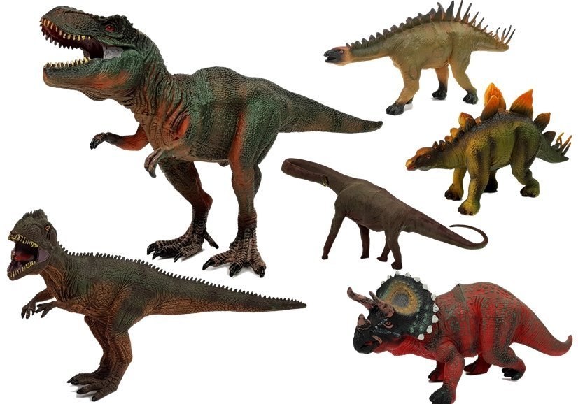 Zestaw Dinozaurów Duże Figurki Modele 6 sztuk Tyranozaur
