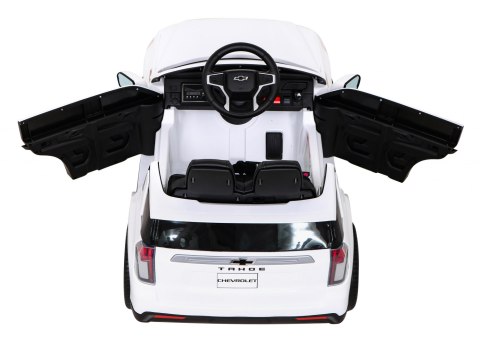 Chevrolet Tahoe Elektryczne Autko dla dzieci Biały + Pilot + EVA + Radio MP3 + LED Chevrolet Tahoe Elektryczne Autko dla dzieci Biały + Pilot + EVA + Radio MP3 + LED