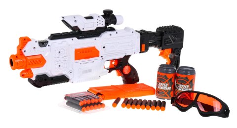Duży karabin dla dzieci 8+ Akcesoria + 48 miękkich pocisków Zabawkowa broń Fast Pioneer Duży karabin dla dzieci 8+ Akcesoria + 48 miękkich pocisków Zabawkowa broń Fast Pioneer