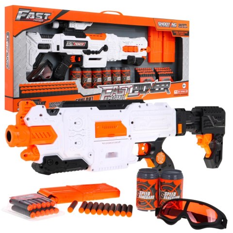 Duży karabin dla dzieci 8+ Akcesoria + 48 miękkich pocisków Zabawkowa broń Fast Pioneer Duży karabin dla dzieci 8+ Akcesoria + 48 miękkich pocisków Zabawkowa broń Fast Pioneer