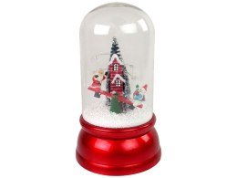 Świąteczna Ozdoba W Kopule Dekoracja Śnieg Mikołaj Czerwona