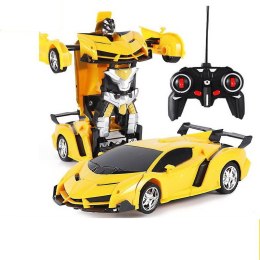 Auto Robot Transformers 2w1 Pilot R/C Światło Dźwięk Drift Żółty
