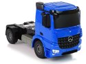 Duża Ciężarówka R/C Mercedes Arocs Niebieska 1:20 Kontener 58 cm Długości