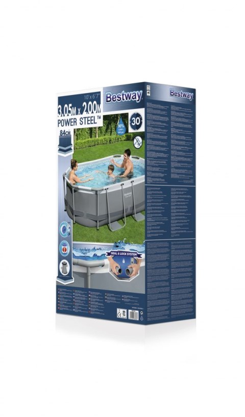 Basen stelażowy Power Steel 305x200x84 10x6FT BESTWAY + 5w1 + ChemConnect Basen stelażowy Power Steel 305x200x84 10x6FT BESTWAY + 5w1 + ChemConnect
