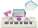 Elektryczne Pianino Keyboard Dla Dzieci Różowy Nuty USB