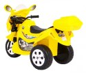 Motorek Trójkołowy BJX-088 elektryczny dla najmłodszych Żółty + Dźwięki + Światła