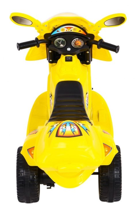 Motorek Trójkołowy BJX-088 elektryczny dla najmłodszych Żółty + Dźwięki + Światła Motorek Trójkołowy BJX-088 elektryczny dla najmłodszych Żółty + Dźwięki + Światła