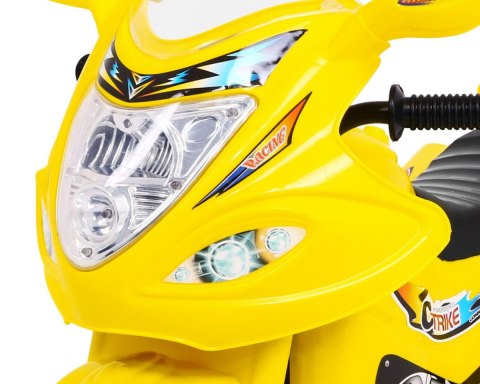 Motorek Trójkołowy BJX-088 elektryczny dla najmłodszych Żółty + Dźwięki + Światła Motorek Trójkołowy BJX-088 elektryczny dla najmłodszych Żółty + Dźwięki + Światła
