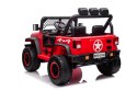 Autko terenowe Geoland Power dla 2 dzieci Czerwony + Pilot + Silniki 2x200W + Bagażnik + Radio MP3 + LED