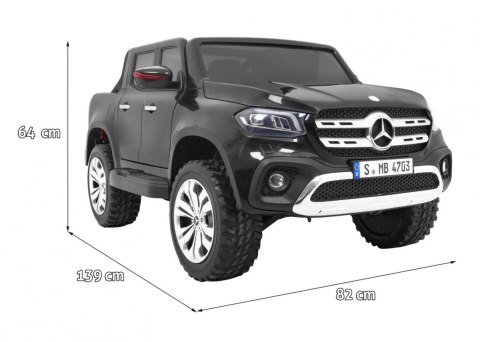 Mercedes Benz X-Class dla dzieci Czarny + Pilot + Napęd 4x4 + MP4 + Bagażnik + LED + EVA Mercedes Benz X-Class dla dzieci Czarny + Pilot + Napęd 4x4 + MP4 + Bagażnik + LED + EVA