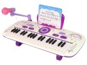 Elektryczne Pianino Keyboard Dla Dzieci Różowy Nuty USB MP3