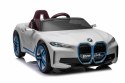 Autko BMW i4 na akumulator dla dzieci Biały + Wolny Start + EVA + Ekoskóra + Audio LED + Pilot