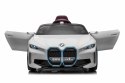 Autko BMW i4 na akumulator dla dzieci Biały + Wolny Start + EVA + Ekoskóra + Audio LED + Pilot