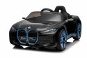 Autko BMW i4 na akumulator dla dzieci Czarny + Wolny Start + EVA + Ekoskóra + Audio LED + Pilot