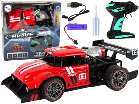 Auto Zdalnie Sterowane Sportowe R/C 1:16 Czerwone Para Wodna