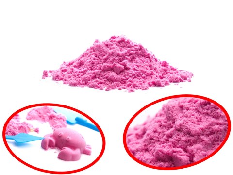 Piasek kinetyczny 1kg w woreczku różowy Piasek kinetyczny 1kg w woreczku różowy