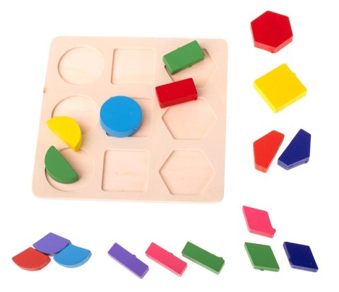 Klocki drewniane sorter układanka edukacyjna 18 el. Klocki drewniane sorter układanka edukacyjna 18 el.