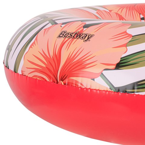 BESTWAY 36237 Kółko do pływania koło dmuchane kwiaty liście róż biały max 90kg BESTWAY 36237 Kółko do pływania koło dmuchane kwiaty liście róż biały max 90kg