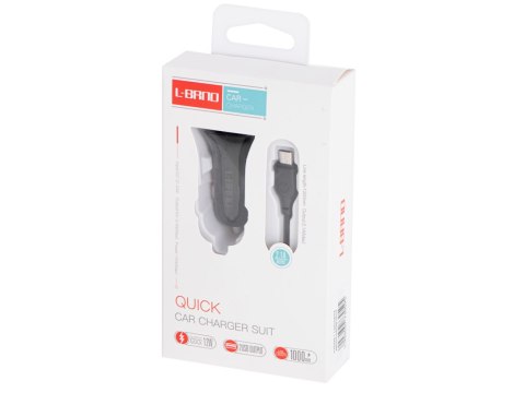 Ładowarka samochodowa szybka 2x USB + kabel micro USB L-BRNO Ładowarka samochodowa szybka 2x USB + kabel micro USB L-BRNO