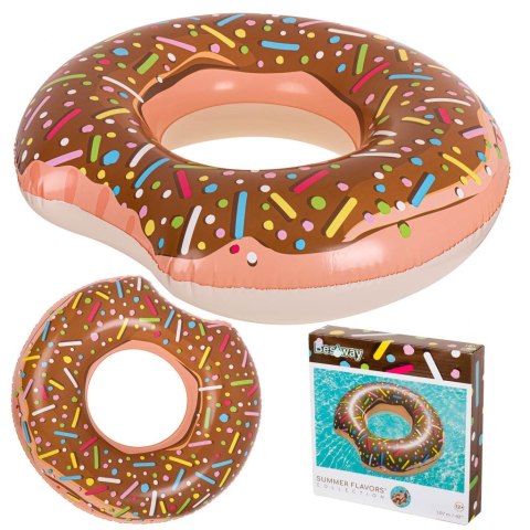 BESTWAY 36188 Kółko do pływania koło dmuchane donut brązowe 107cm max 100 kg BESTWAY 36188 Kółko do pływania koło dmuchane donut brązowe 107cm max 100 kg