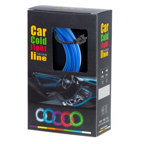 Oświetlenie ambientowe LED do samochodu / auta USB / 12V taśma 5m niebieska Oświetlenie ambientowe LED do samochodu / auta USB / 12V taśma 5m niebieska