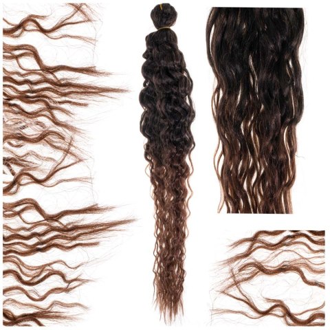 Włosy syntetyczne do wplatania warkoczyków afroloki 60cm brąz Włosy syntetyczne do wplatania warkoczyków afroloki 60cm brąz