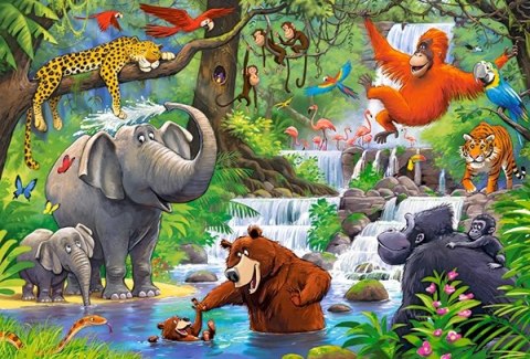 Puzzle 40 układanka elementów Zwierzęta z Dżungli 4+ CASTORLAND Puzzle 40 układanka elementów Zwierzęta z Dżungli 4+ CASTORLAND
