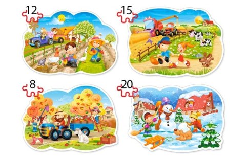 Puzzle 4w1 układanka Cztery Pory Roku 4+ CASTORLAND