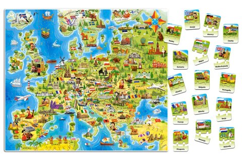 Puzzle edukacyjne układanka Mapa Europy 212 elementów 7+ CASTORLAND Puzzle edukacyjne układanka Mapa Europy 212 elementów 7+ CASTORLAND