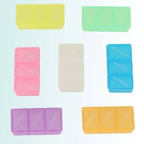 Pudełko organizer na leki na tabletki kasetka 7 dni 3 pory dnia 4 języki Pudełko organizer na leki na tabletki kasetka 7 dni 3 pory dnia 4 języki