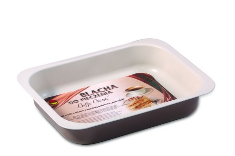 Blacha do pieczenia tortownica forma do ciast wypieków tłoczona 29cm x 22cm x 6cm brązowa Blacha do pieczenia tortownica forma do ciast wypieków tłoczona 29cm x 22cm x 6cm brązowa