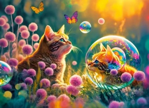 Puzzle układanka 100 elementów Magiczny poranek Kot 6+ CASTORLAND Puzzle układanka 100 elementów Magiczny poranek Kot 6+ CASTORLAND