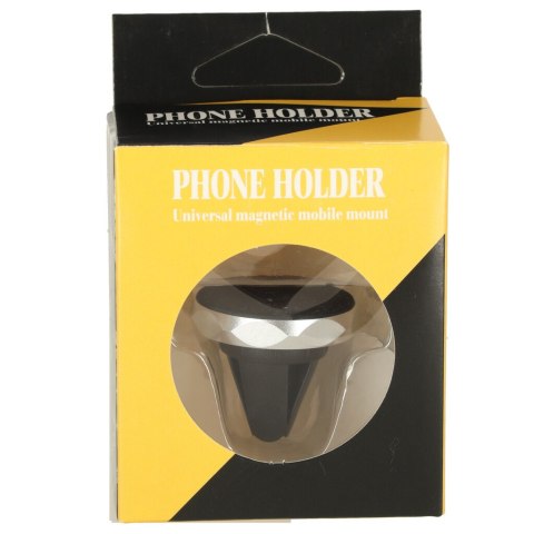 Uchwyt magnetyczny do telefonu holder samochodowy na kratkę wywiew srebrny Uchwyt magnetyczny do telefonu holder samochodowy na kratkę wywiew srebrny