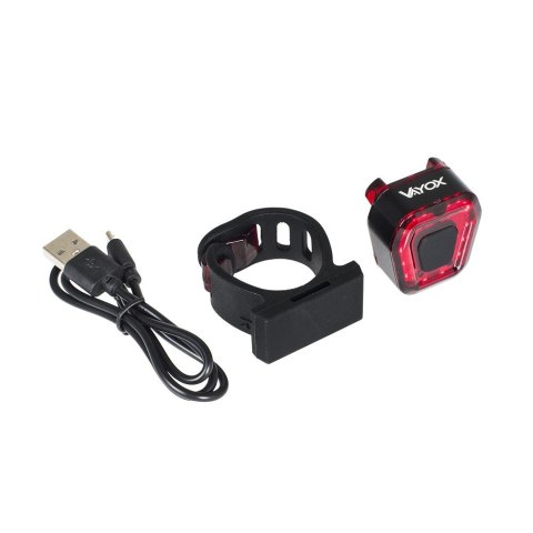 Lampka rowerowa przednia tylna USB światło rowerowe czerwone 100 lumenów wbudowany akumulator Lampka rowerowa przednia tylna USB światło rowerowe czerwone 100 lumenów wbudowany akumulator