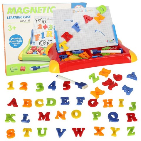 Tablica magnetyczna edukacyjna do nauki cyfry litery czerwona Tablica magnetyczna edukacyjna do nauki cyfry litery czerwona