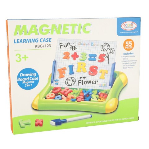 Tablica magnetyczna edukacyjna do nauki cyfry litery zielona Tablica magnetyczna edukacyjna do nauki cyfry litery zielona