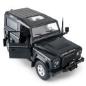 Land Rover Defender czarny RASTAR model 1:14 Zdalnie sterowanie auto + Pilot 2,4 GHz + Ręcznie otwierane drzwi