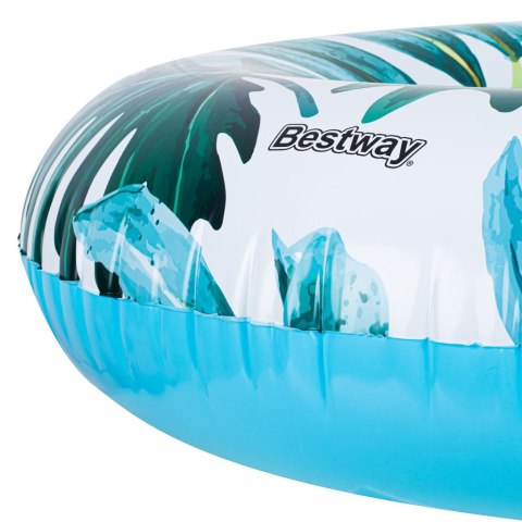 BESTWAY 36237 Kółko do pływania koło dmuchane palmy liście niebieski max 90kg BESTWAY 36237 Kółko do pływania koło dmuchane palmy liście niebieski max 90kg