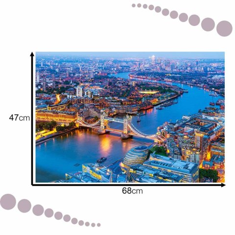 Puzzle układanka 1000 elementów Widok z lotu ptaka na Londyn 68 x 47 cm CASTORLAND Puzzle układanka 1000 elementów Widok z lotu ptaka na Londyn 68 x 47 cm CASTORLAND