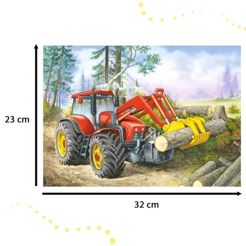 Puzzle układanka 60 elementów Ciągnik z chwytakiem 5+ CASTORLAND Puzzle układanka 60 elementów Ciągnik z chwytakiem 5+ CASTORLAND