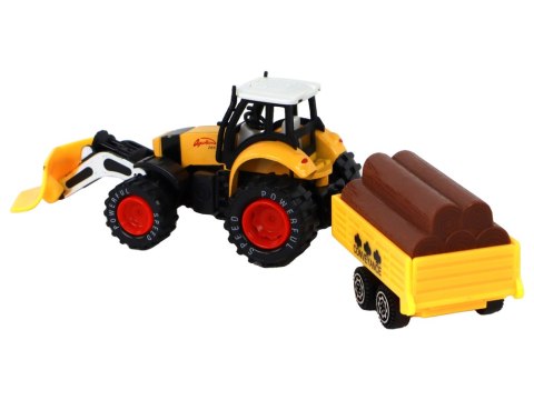 Traktor Z Przyczepą Koparka Spychacz Maszyna Żółty Zielony Czerwony Traktor Z Przyczepą Koparka Spychacz Maszyna Żółty Zielony Czerwony